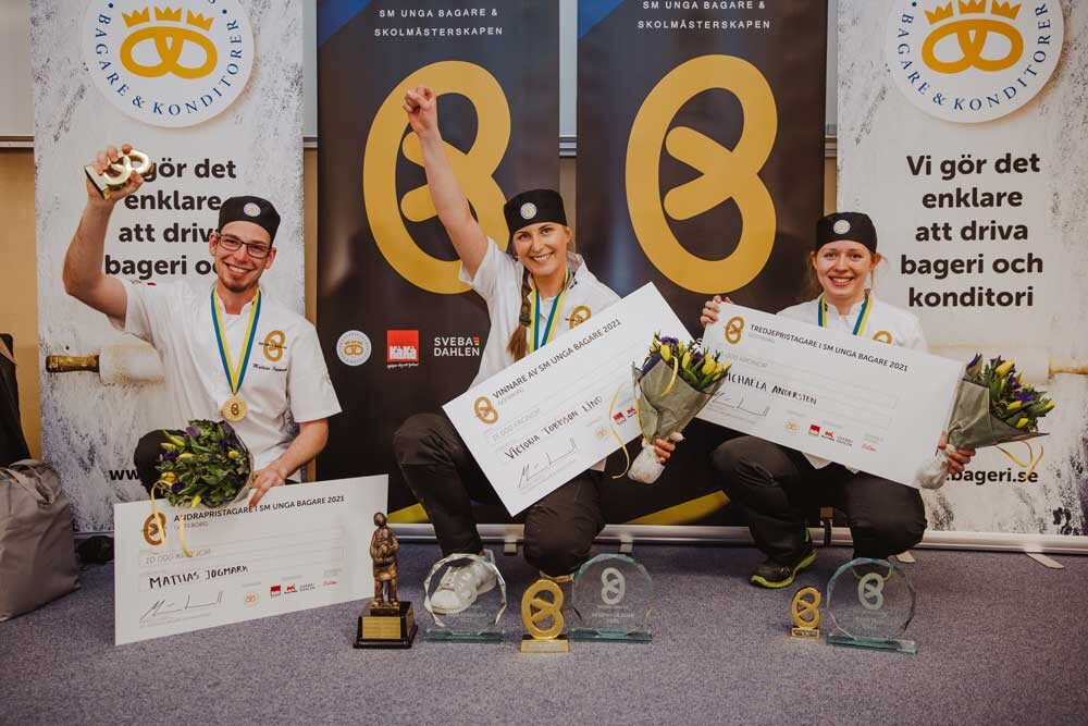 SM Unga Bagare 2021 medaljörer vinnare framtidens bagare Sveba Dahlen