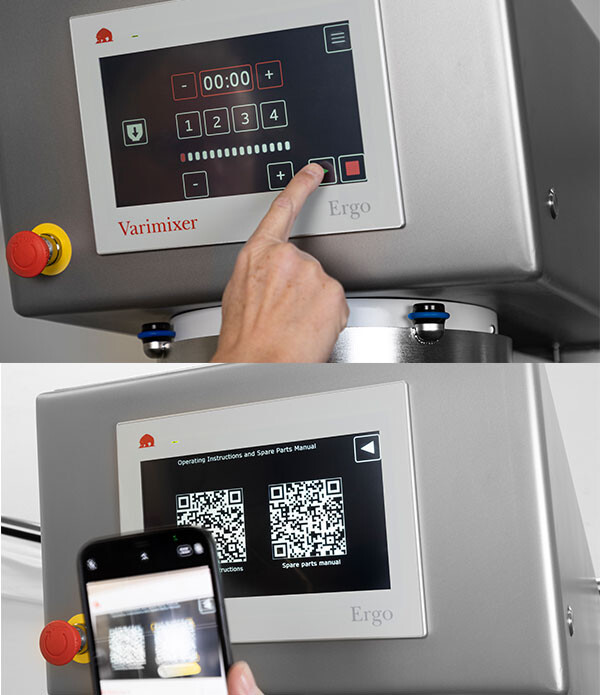 ERGO och AR200 Varimixer Vispmaskin Kontrollpanel touchskärm VL5 Sveba Dahlen