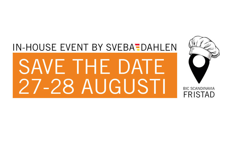Sveba Dahlen in-house event save the date 27 - 28 augusti fristad bic scandinavia