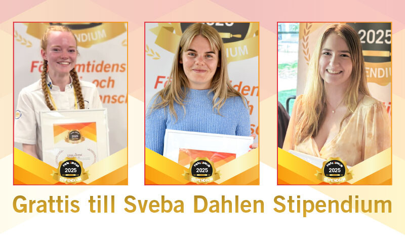 Grattis stipendiater Ebba Lötman, Sara Hellgren, Felicia Olsson Sveba Dahlen Stipendium 2025