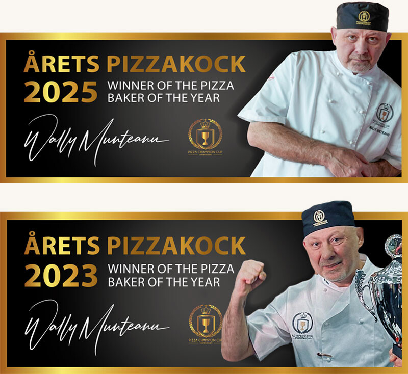 Wally Munteanu Årets Pizzakock 2025 2023 Pizza Champion Cup Sveba Dahlen