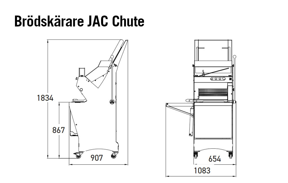 Köp brödskärare för skivning av mjukt ljust bröd Chute Jac Sveba Dahlen