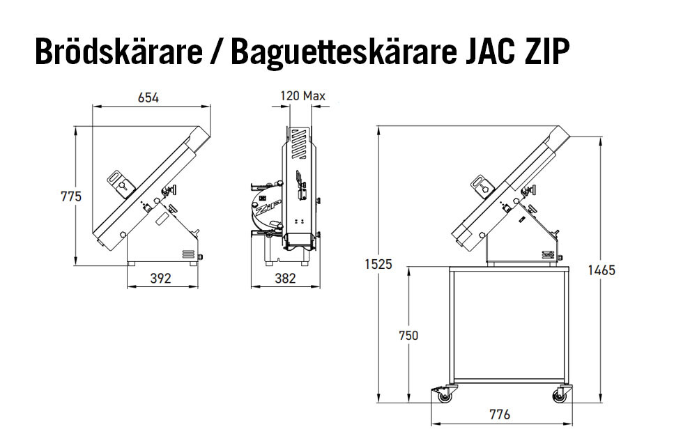 Baguetteskärare brödskärare ZIP JAC Sveba Dahlen