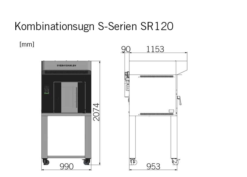 Kompakt kombinationsugn roterande ministickugn SR120 S-Serien Sveba Dahlen